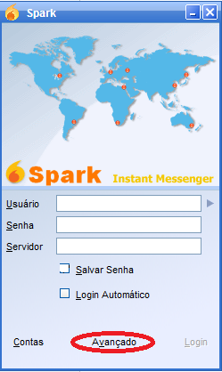 PARA QUEM JÁ USA O SPARK É necessário fazer Log out antes de aplicar as novas configurações: o Com o Spark aberto clique no menu Spark / Log out (vide próxima figura); Siga as demais recomendações