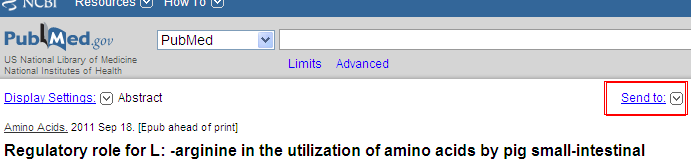 3.3. Conectando um banco de dados on-line e transferindo diretamente para o EndNote 3.3.1 Importando resultados do PUBMED Neste caso, deve-se entrar no site de busca do PUBMED http://www.ncbi.nlm.nih.