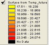 interpolação de dados, de modo que uma maior superfície do ERJ seja contemplada com dados de temperatura e precipitação.