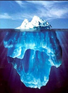O Iceberg do Scrum E a parte de baixo do iceberg que representa o que realmente importa e abrange