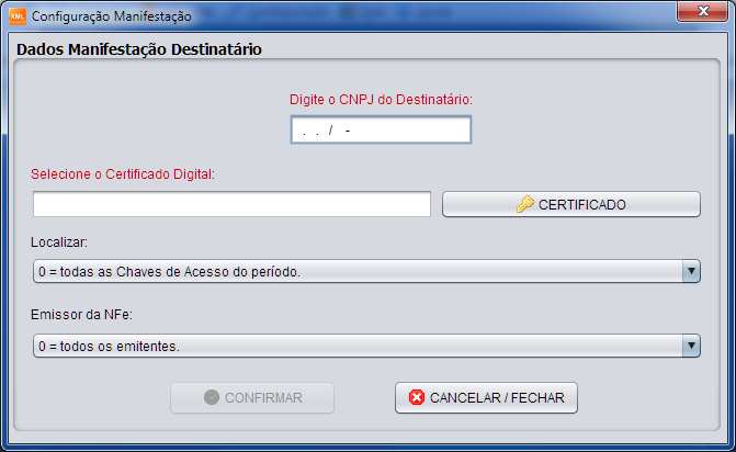 10 XML com Certificado Tela para Download de Arquivos XMLs de NF-e com Certificado Digital.