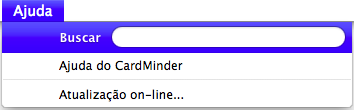 1.3 Abrindo e encerrando o aplicativo Ajuda do CardMinder Este seção descreve como abrir a Ajuda durante o uso do CardMinder.