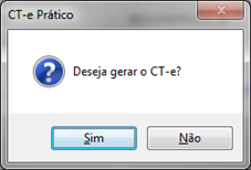 da opção Gerar/Enviar na barra de ferramentas da tela.