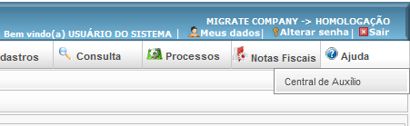 6.7 Menu Ajuda No menu Ajuda, encontra-se o link Central de auxílio, onde é possível assistir vídeos explicativos e baixar o manual atualizado do GNF-e Saas Edition.