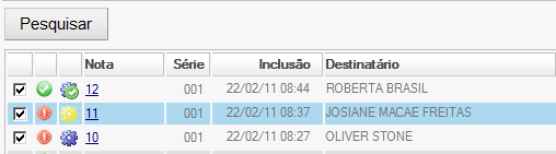 6.2.3 Ações Através do submenu Ações, conforme a Figura 18, é possível imprimir notas selecionadas e enviar NF-es pendentes à SEFAZ.