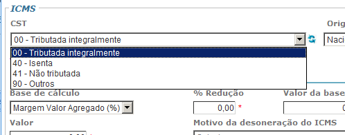 Figura 80 - Etapa 2 - Seleção de CSTs As CSTs selecionadas serão