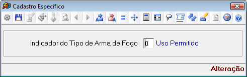 Tipo do Produto: Informar o código do tipo de produto. Acionar a tecla [F2] para consultar os códigos válidos.