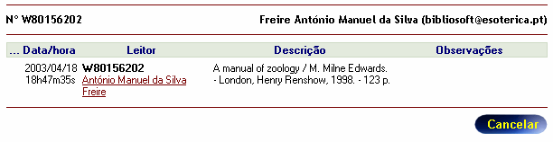 Sugestões de aquisição Esta opção está sempre disponível através do ícone localizado na faixa principal da interface (topo). Só é apresentada se o utilizador estiver identificado.