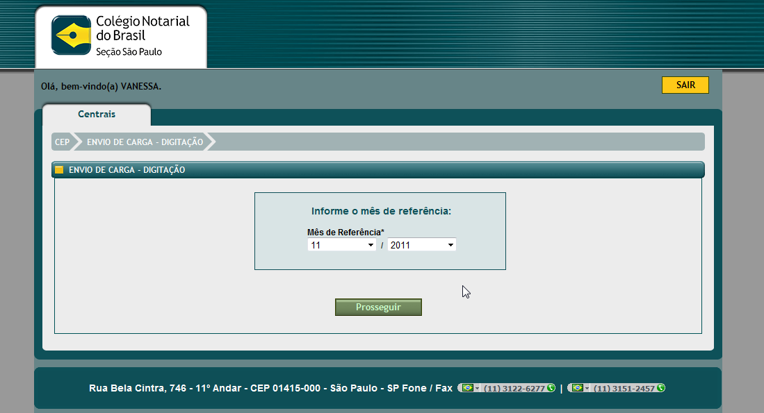 Aqui o sistema exibe um atalho para o Fechamento do Mês, clicando em FECHAMENTO MENSAL. O arquivo foi enviado, agora vamos testar como seria por digitação. 3.4.1.2.