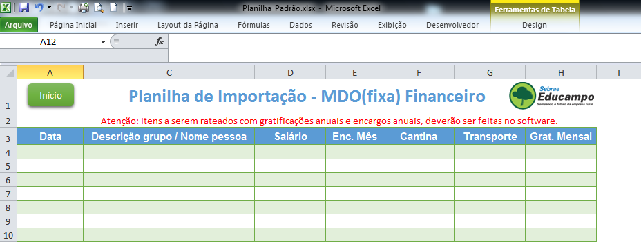 Os valores preenchidos nesses três cadastros serão utilizados para alimentar listas nos lançamentos a seguir.