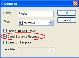Configurações no cliente GXflow No cliente GXflow, nas preferências do servidor é preciso habilitar a funcionalidade de assinatura digital de documentos mediante a