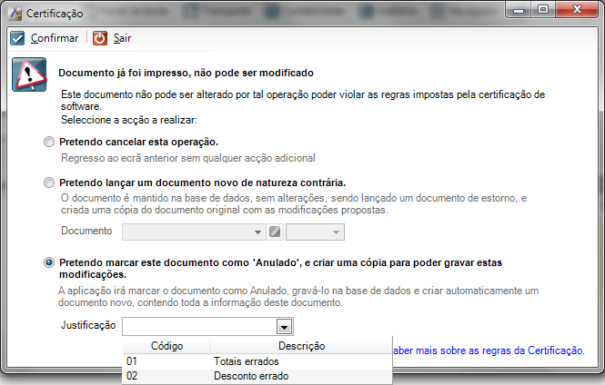 Como podemos ver na imagem, o documento estornado é marcado como tal (embora mantendo todas as características do documento original, sendo um documento válido).