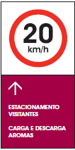 TRÂNSITO Respeite a legislação de transito e obedeça a sinalização interna; A velocidade máxima