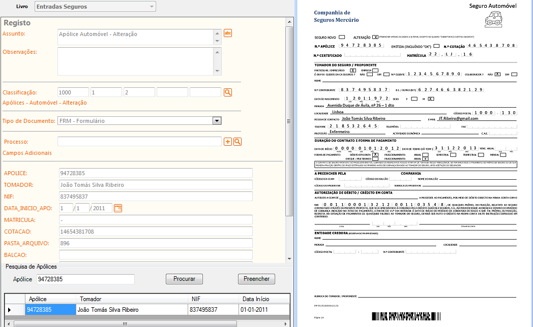 Indexação de Documentos - Tratamento de Formulários Preenchimento Automático