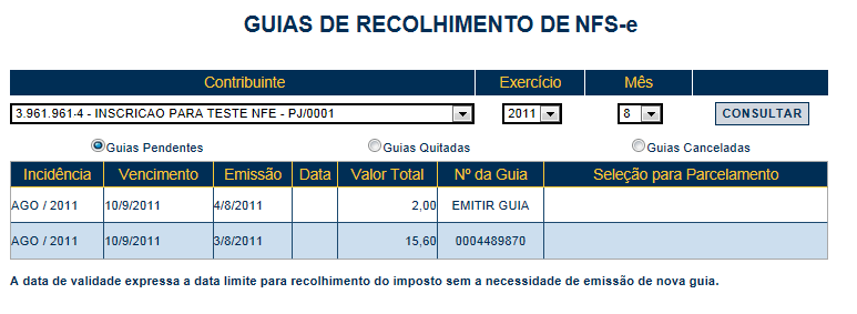 Nota Fiscal Eletrônica do Tomador/Intermediário de Serviços NFTS Versão do Manual: 1.1 pág.