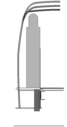 Figura 5 - Representação tridimensional do gabarito (dimensões em