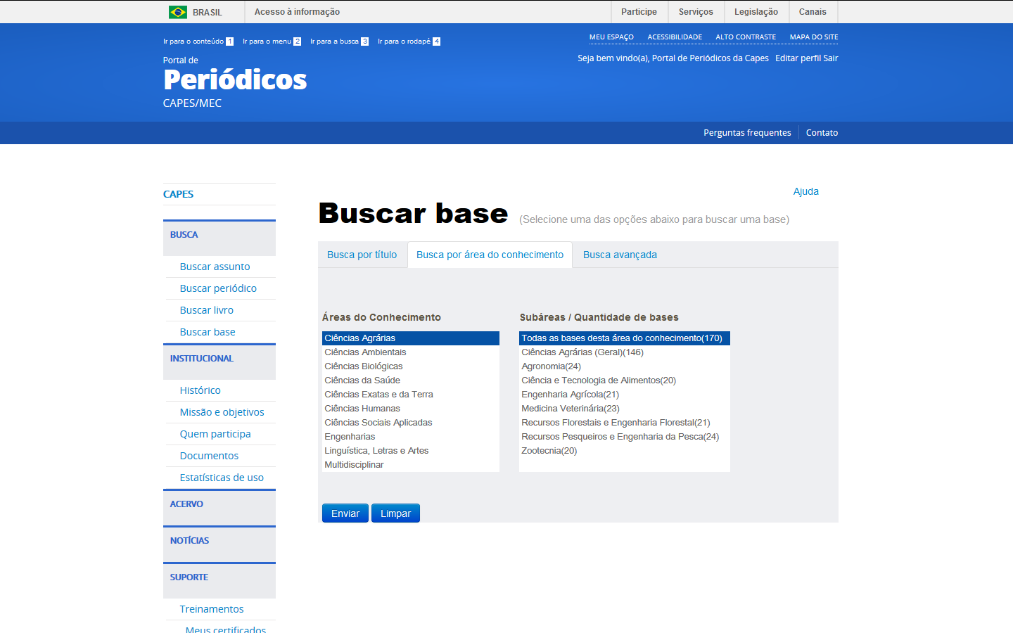 Verificar as bases de dados