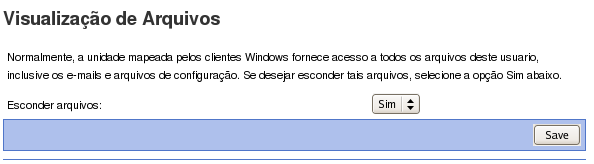 Nota: Se você escolher requer senha, será pedido aos usuários que conectarem-se via FTP ou HTTP que entrem com a senha e os nomes específicos para o compartilhamento.