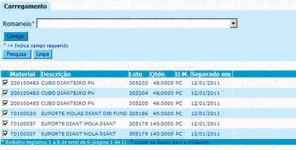 Passar as informações ao responsável pelo carregamento Entrega WMS Separação de volumes Selecionar o romaneio, pesquisar e separar. 3.