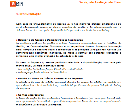 CONSEQUÊNCIAS SOLUÇÕES BPI Serviço