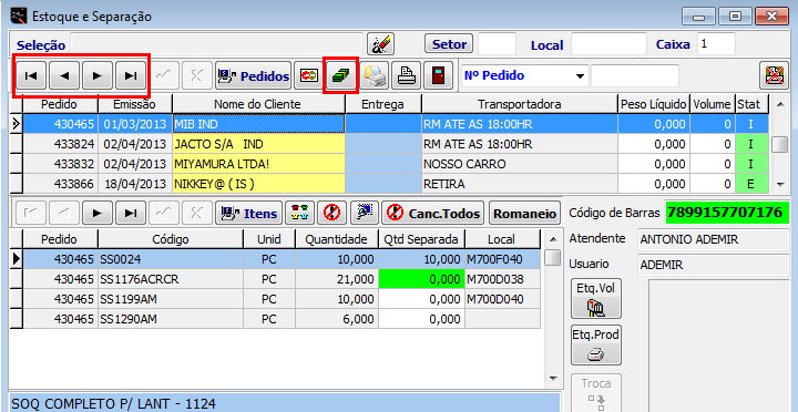 ALTERAÇÕES NO SISTEMA ORION Orion Versão 7.91 INSERE Sugestão de Compras Para o programa de Análise e Sugestão de Compras foi criado um novo parâmetro na tabela Auxiliar CURV.