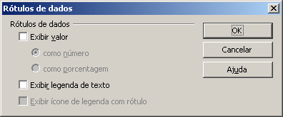 Legenda Abre uma caixa de diálogo de legenda com opções de alterar a posição da legenda no gráfico e escolher se a legenda será exibida ou não.