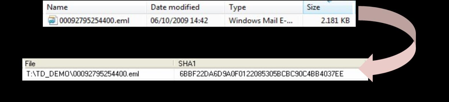 Componentes do E-mail Notarizado Hash do E-Mail Hash do EML O arquivo EML do E-Mail tem seu hash calculado e incluído no e-mail notarizado.