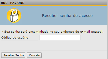 2. Primeiro acesso e Lembrete de senha Para acessar o PAV pela primeira vez, na tela inicial clique em primeiro acesso e digite o código de usuário criado, o PAV irá gerar sua senha de forma