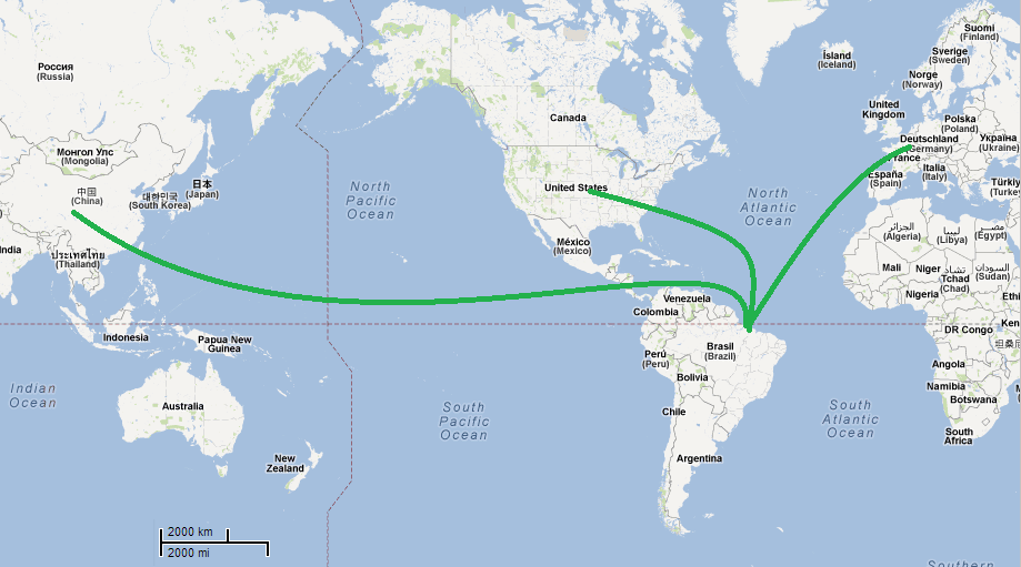 Mapa Comparativo Rota