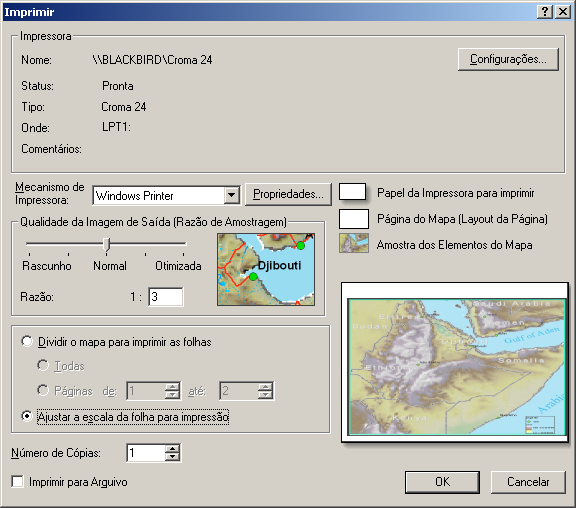 Terminando o Layout Exportando Selecione Exportar Mapa do menu Arquivo. Escolha um formato para exportar seu mapa para (.tiff,.jpg,.emf, etc.