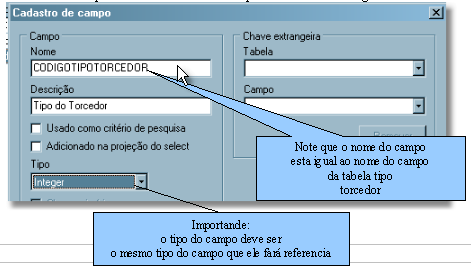 CODIGOTIPOTORCEDOR TIPOTORCEDOR 1 Fanático 2 Apaixonado, mas não fanático 3 De Radinho de Pilha 4 Apenas Torce Usaremos o codigotipotorcedor como referência na nossa ficha complementar para listar