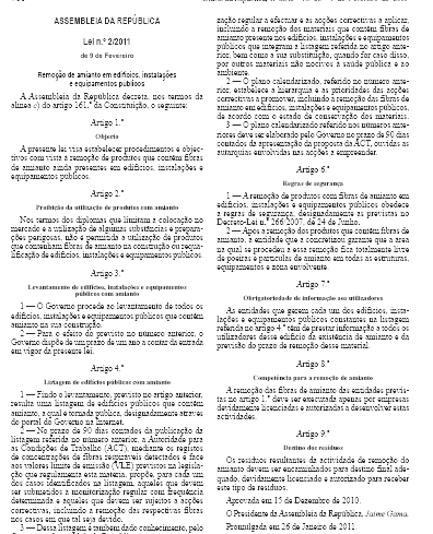 ENQUADRAMENTO LEGAL TÍTULO PROTEÇÃO DA APRESENTAÇÃO SANITÁRIA DOS TRABALHADORES Lei n.º 2/2011 de 9.02 Art. 3.