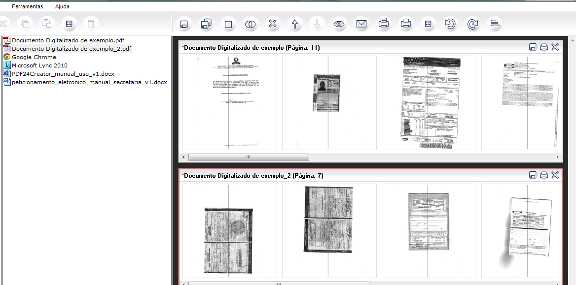 2.8 Unir documentos PDF O aplicativo permite unir dois documentos PDF digitalizados separadamente. Passo 1: Arraste os dois arquivos que você deseja unir*.