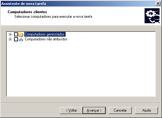 G E R E N C I A M E N T O D A O P E R A Ç Ã O D E A P L I C A T I V O S CRIAÇÃO DE UMA TAREFA PARA COMPUTADORES ESPECÍFICOS Para criar uma tarefa para computadores específicos, Selecione o nó Tarefas