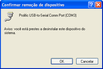 Selecione o dispositivo Prolific USBto-Serial Comm Port dentro da lista Portas (COM & LPT). Clique com o botão direito do mouse e clique em Desinstalar.