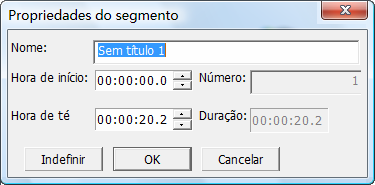 Capítulo 9: Trabalhar com segmentos Dica: Você pode apontar para um segmento na linha de tempo para exibir uma ToolTip, que indica o número e nome do segmento.