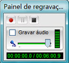 Capítulo 11: Dublagem de Áudio em uma Gravação Ajustar o volume de entrada de áudio durante a dublagem Ao dublar áudio, você pode ajustar o volume de entrada de áudio para o seu microfone, que