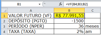 1-) Funções financeiras no Excel O objetivo da matemática financeira é de estudar a evolução do dinheiro no tempo.