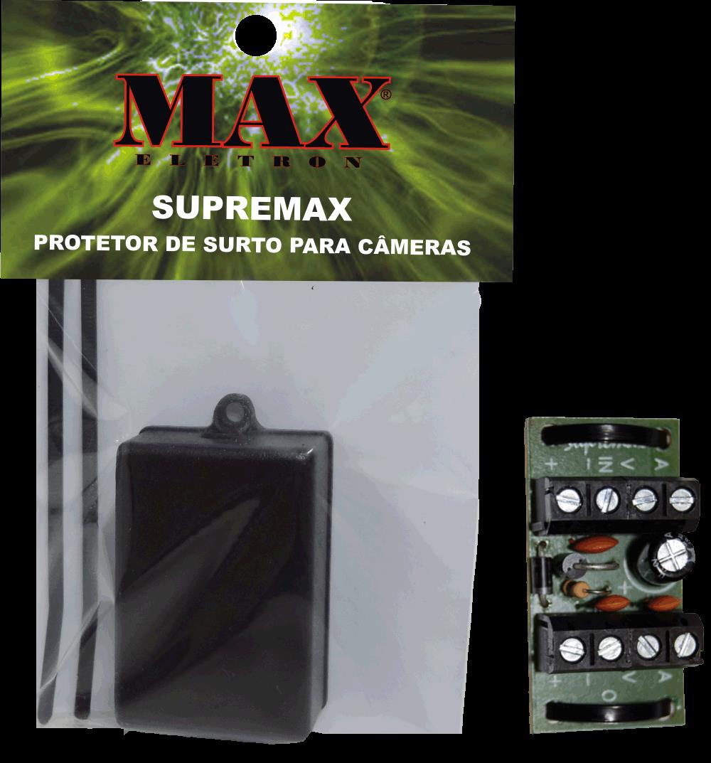 SUPREMAX PROTETOR DE SURTO PARA CÂMERAS DE CFTV Supressor de ruídos individual para câmeras Proteção do Áudio