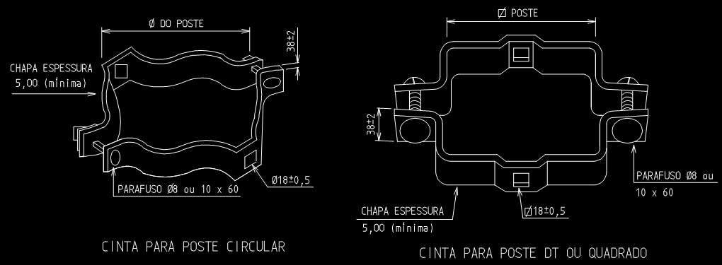 Página: 98/111 RES nº 117/2014, DESENHO 26 CINTAS PARA POSTES NOTAS: 1.