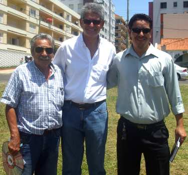PDT de Torres mantém o seu atrito interno Valdir Nunes (esquerda) e Jalmir Ferreira Blanndo (direita), na foto com Mota, secretário de Estado, estiveram na redação do JM nesta quarta a noite.