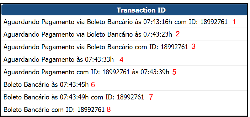 - Isentar: Isenta o cliente de taxas quando o valor total da fatura for... - Controle Transação: permite configurar o status do retorno automático.