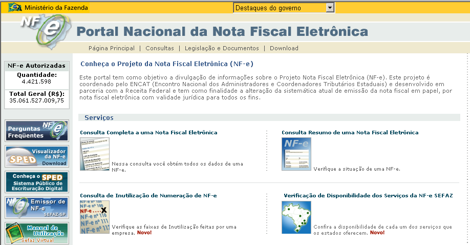 Visualização da NF-e a partir do
