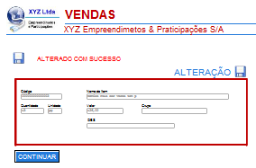 Alteração Ao acessar a alteração, será exibida a listagem de todos os registros cadastrados. Para alterar um registro, tecle na pasta correspondente.