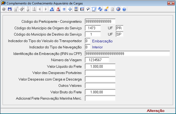 Código do Participante Consignatário: Informar o código do participante consignatário, quando houver. Acionar a tecla F2 para consultar os códigos cadastrados no sistema.