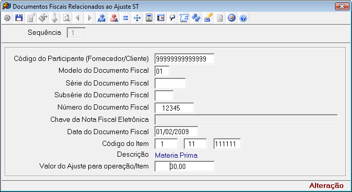 3.18.3.1.2 Documentos Fiscais Relacionados ao Ajuste relacionados ao ajuste.