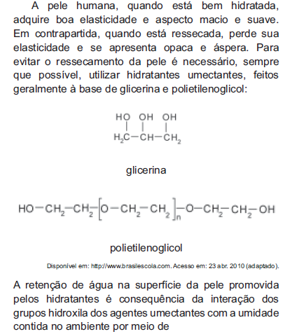 Enem muito eletronegativo; c) em todos os compostos hidrogenados; d) somente em compostos inorgânicos; e) somente nos ácidos de Arrhenius. Gabarito 1.a 2.d 3.b 6.