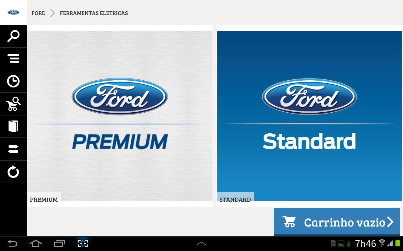 Aqui escolhemos uma Subcategoria da Marca FORD, o que irá