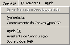 Vamos configurar o Enigmail, clique no