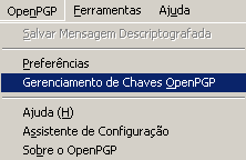 Agora vamos criar seu par de chave!